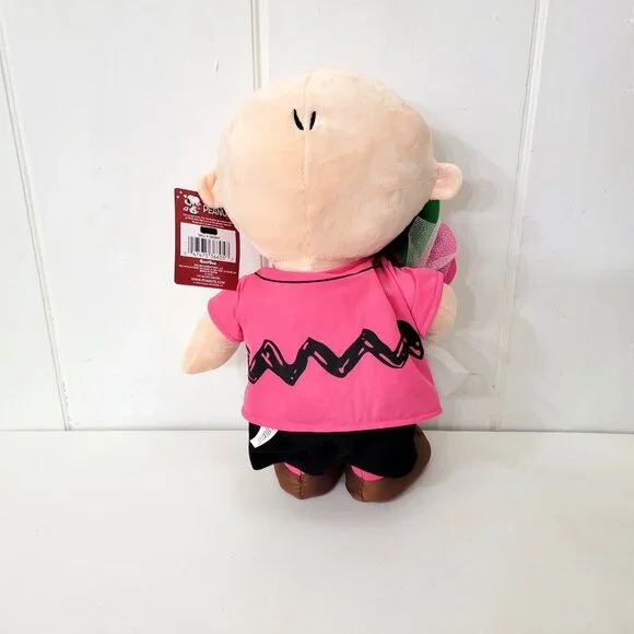 Peanuts Charlie Brown Plush Holding Red Roses 20" - Picture 5 of 6